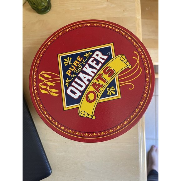 Vintage 1983 Limited Edition Quaker Oats Collector Tin Round Canister Cookie Tin - Picture 1 of 2